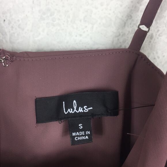 NWT Lulus Reinette Mauve Purple Corset Slip Midi Dress Small Cocktail Wedding - Picture 6 of 15